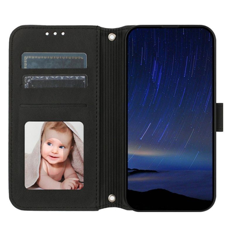 Etui Folio Xiaomi Redmi Note 14 Pro Plus 5g Fryz I Pasek Etui Ochronne