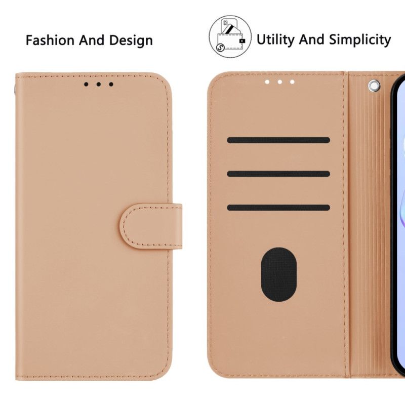 Etui Folio Xiaomi Redmi Note 14 Pro Plus 5g Gładki Styl Ze Skóry Etui Ochronne
