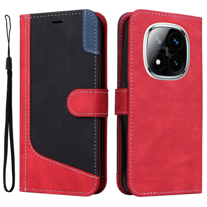 Etui Folio Xiaomi Redmi Note 14 Pro Plus 5g Pasek W Trzykolorowe Paski