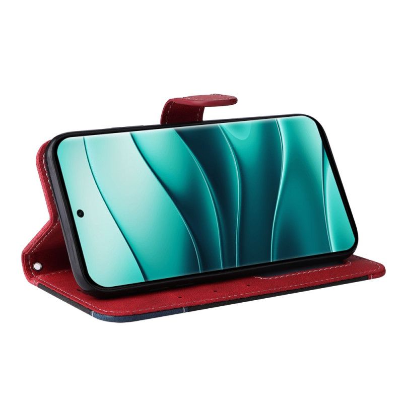 Etui Folio Xiaomi Redmi Note 14 Pro Plus 5g Pasek W Trzykolorowe Paski