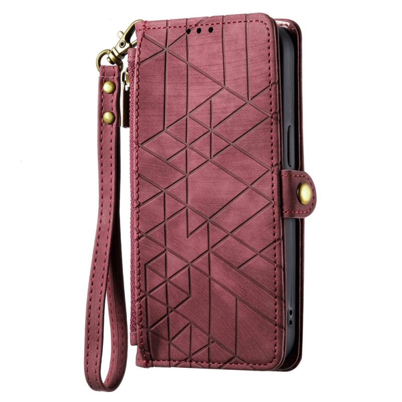 Etui Folio Xiaomi Redmi Note 14 Pro Plus 5g Portfel W Geometryczne Linie Etui Ochronne