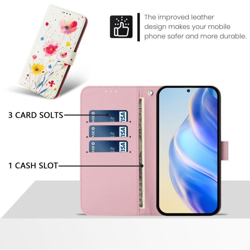 Etui Folio Xiaomi Redmi Note 14 Pro Plus 5g Wzór Flory