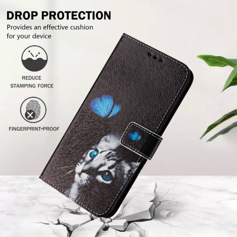 Etui Folio Xiaomi Redmi Note 14 Pro Plus 5g Wzór Motyli I Kotów