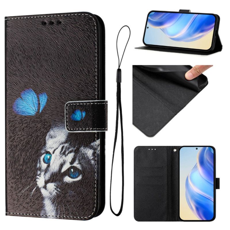 Etui Folio Xiaomi Redmi Note 14 Pro Plus 5g Wzór Motyli I Kotów