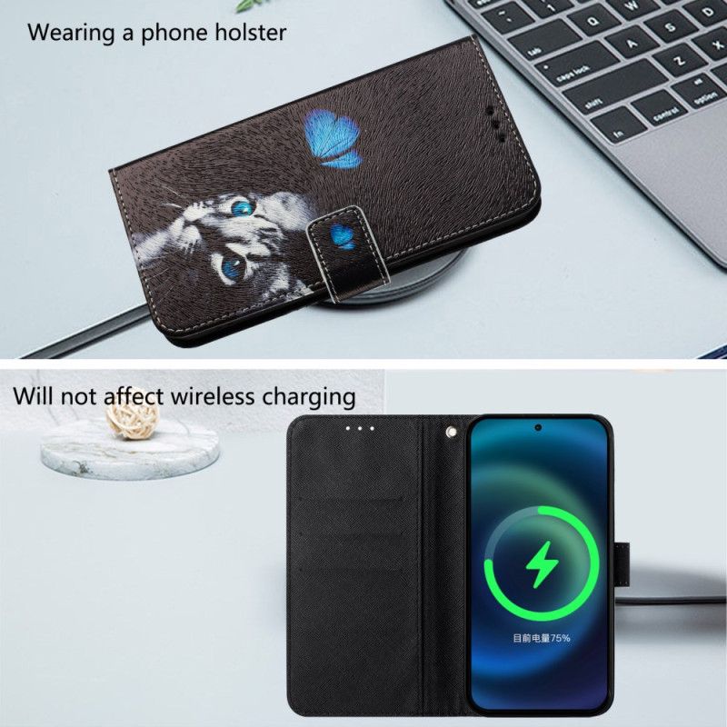 Etui Folio Xiaomi Redmi Note 14 Pro Plus 5g Wzór Motyli I Kotów