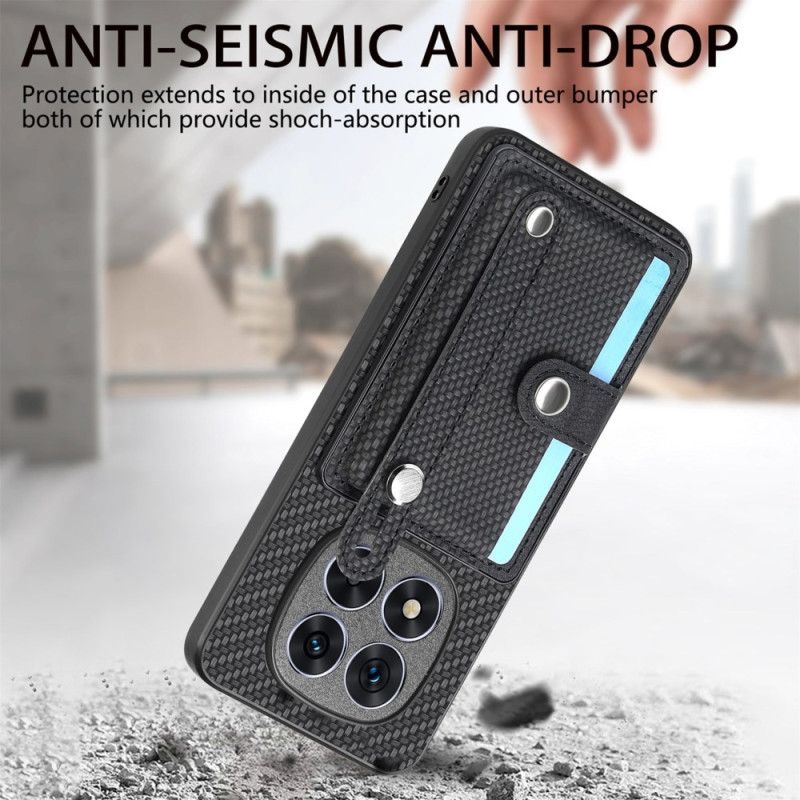 Etui Xiaomi Redmi Note 14 Pro Plus 5g Z Uchwytem Na Karty I Paskiem Na Rękę Etui Ochronne