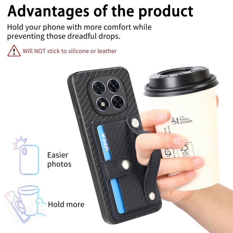 Etui Xiaomi Redmi Note 14 Pro Plus 5g Z Uchwytem Na Karty I Paskiem Na Rękę Etui Ochronne