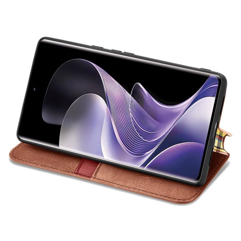 Flip Kotelot Xiaomi Redmi Note 14 Pro Plus 5g Etui Na Telefon Fryz Z Efektem Zamszu