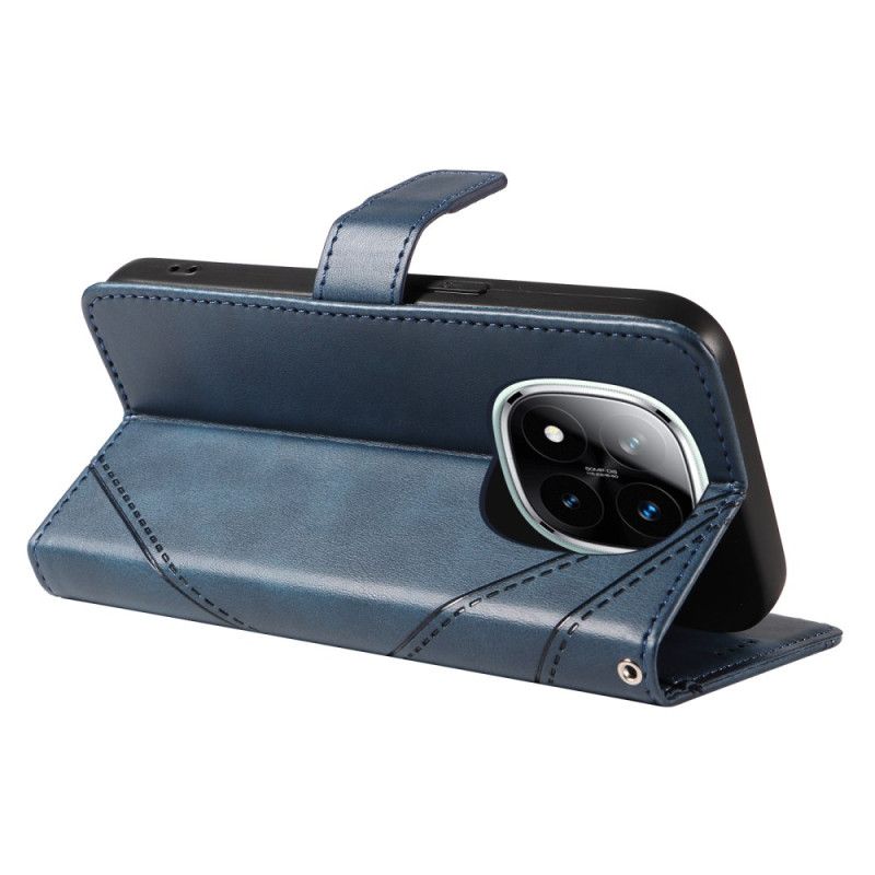 Skórzany Futerał Xiaomi Redmi Note 14 Pro Plus 5g Etui Na Telefon Pasek W Dwukolorowe Paski