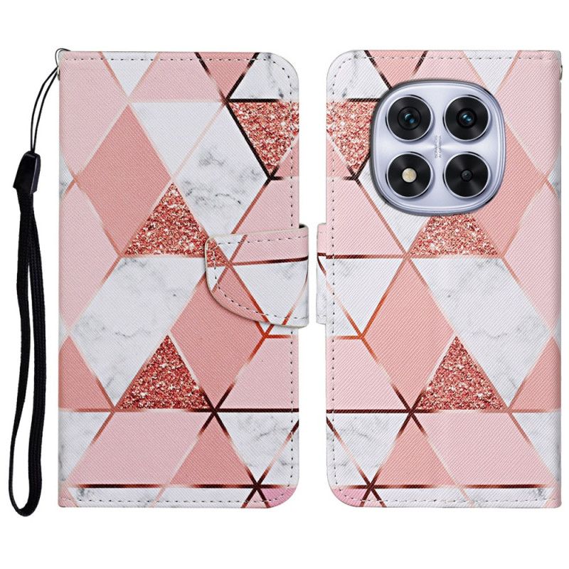 Skórzany Futerał Xiaomi Redmi Note 14 Pro Plus 5g Etui Na Telefon Wzór Marmuru