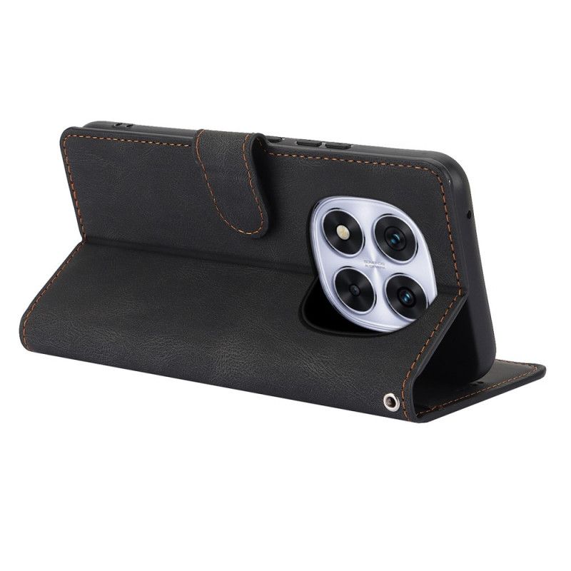 Skórzany Futerał Xiaomi Redmi Note 14 Pro Plus 5g Etui Na Telefon Z Portfelem I Stojakiem