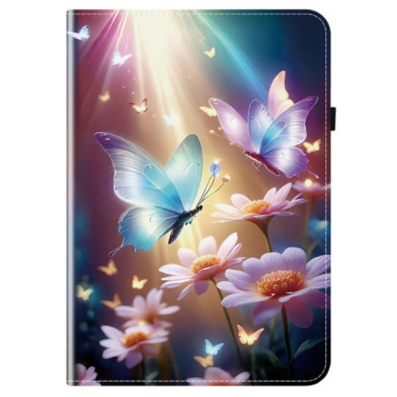 Etui Samsung Galaxy Tab S10 Fe Plus Świecące Motyle