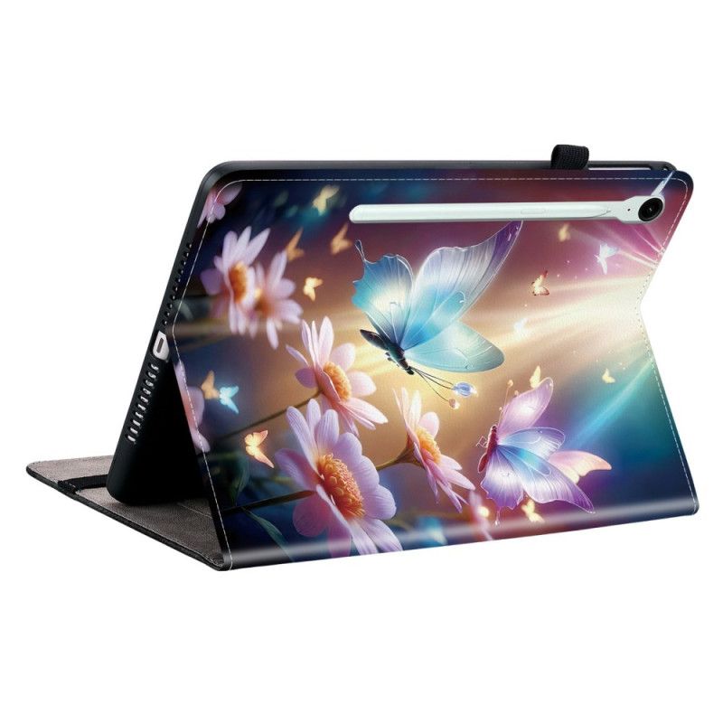 Etui Samsung Galaxy Tab S10 Fe Plus Świecące Motyle