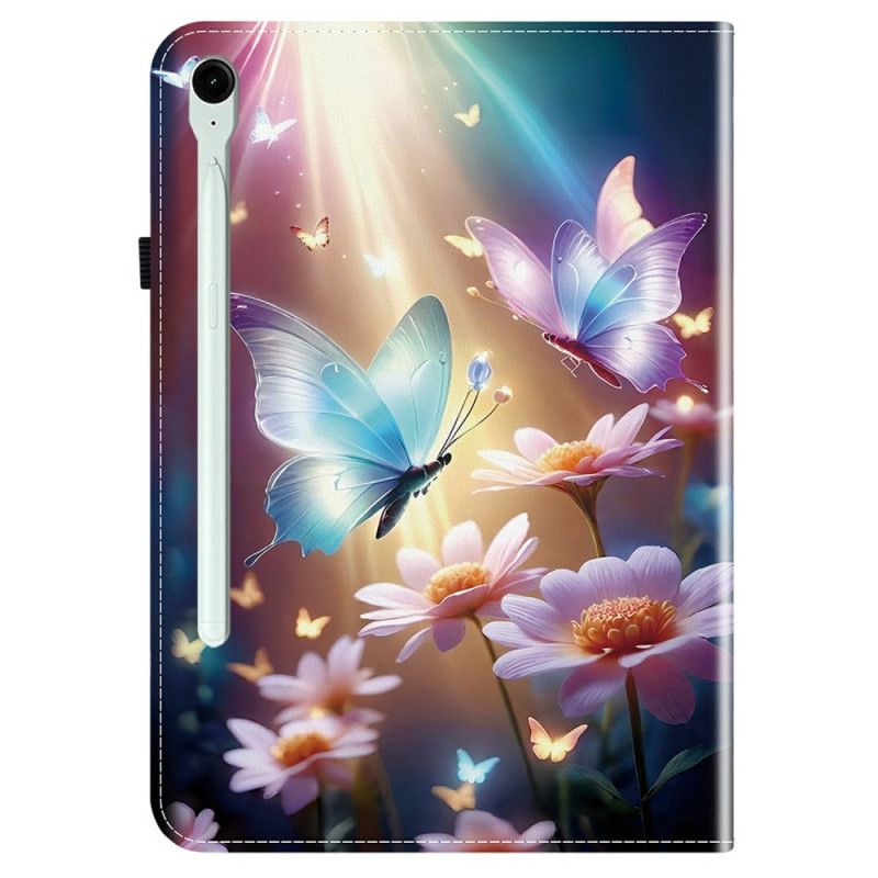 Etui Samsung Galaxy Tab S10 Fe Plus Świecące Motyle