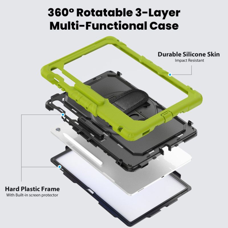 Futerały Samsung Galaxy Tab S10 Fe Plus Etui Na Telefon Ultraodporne Z Paskiem Na Ramię