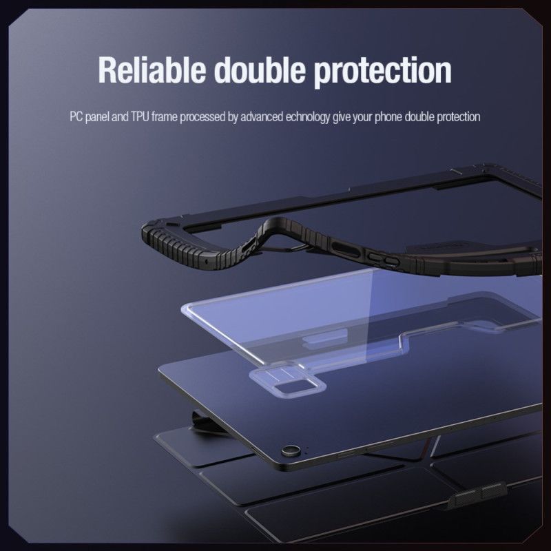 Samsung Galaxy Tab S10 Fe Plus Zderzak Nillkin Ze Stojakiem Origami I Przesuwaną Pokrywą