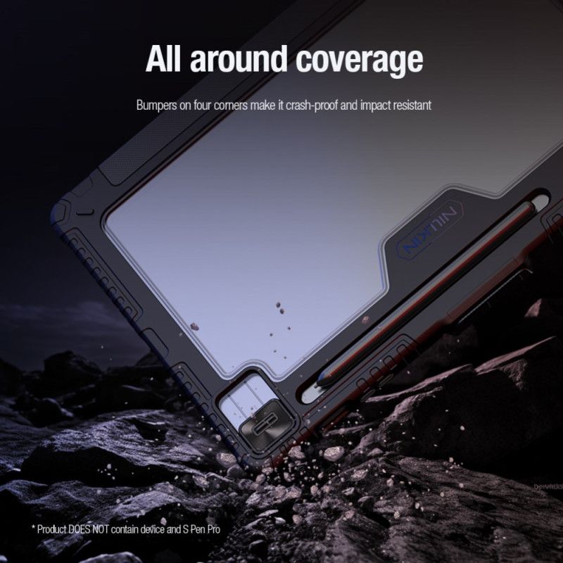 Samsung Galaxy Tab S10 Fe Plus Zderzak Nillkin Ze Stojakiem Origami I Przesuwaną Pokrywą