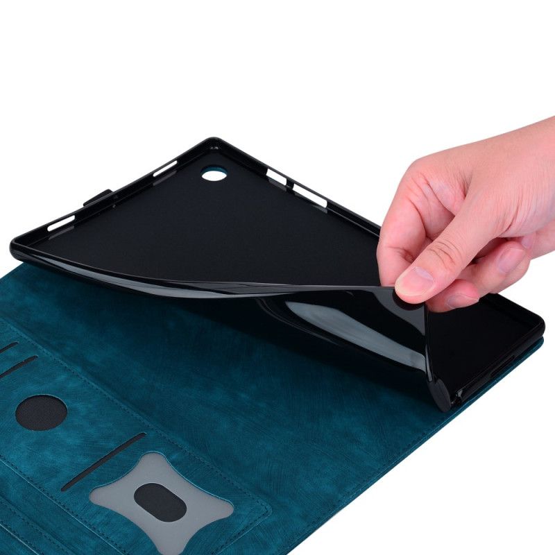 Skórzany Futerał Samsung Galaxy Tab S10 Fe Plus Etui Na Telefon Scena Z Kotem