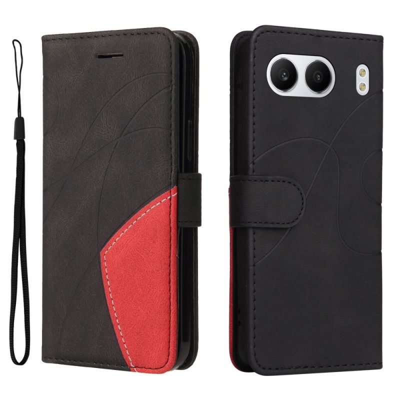 Etui Folio Do Oneplus Nord 4 Dwukolorowa Falowana Linia