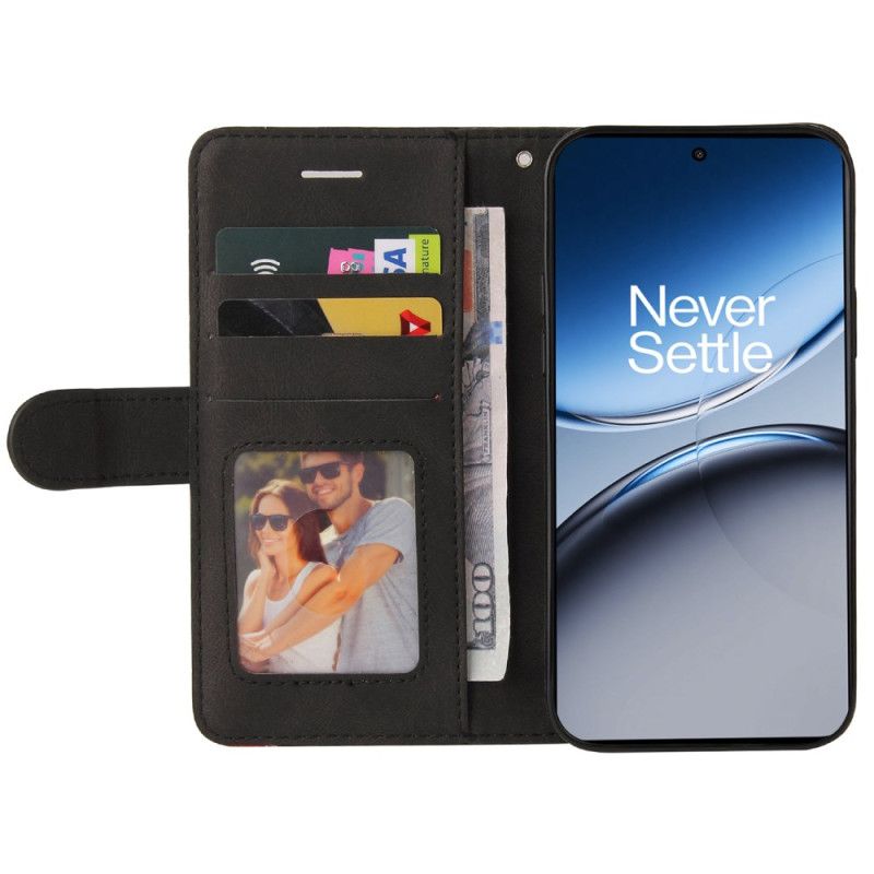 Etui Folio Do Oneplus Nord 4 Dwukolorowa Falowana Linia