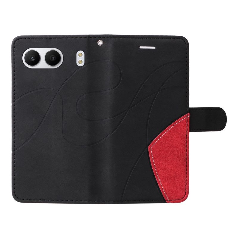 Etui Folio Do Oneplus Nord 4 Dwukolorowa Falowana Linia