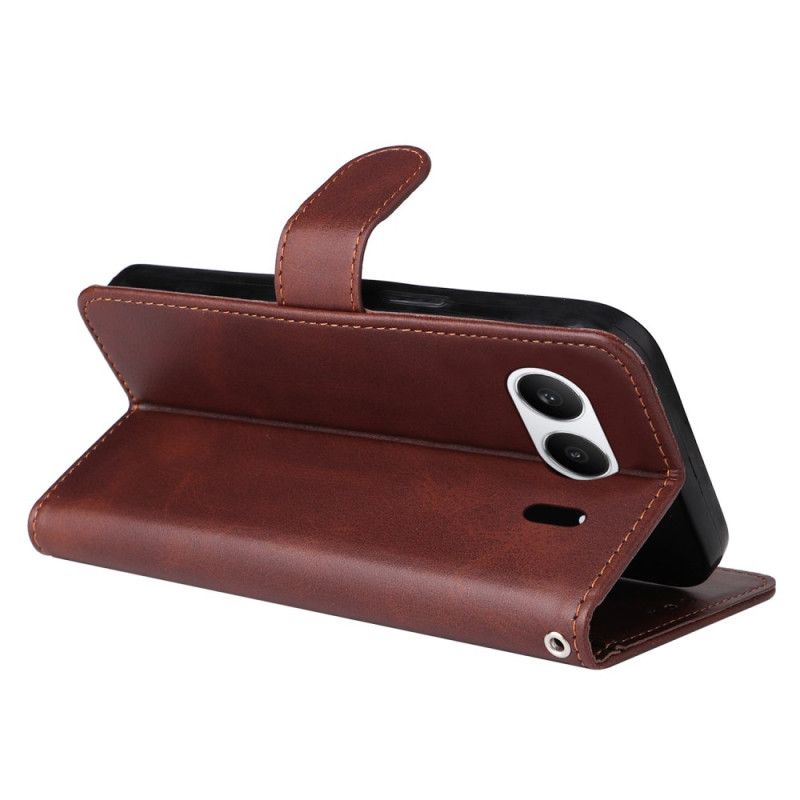 Etui Folio Do Oneplus Nord 4 Prosty Pasek Ze Sztucznej Skóry