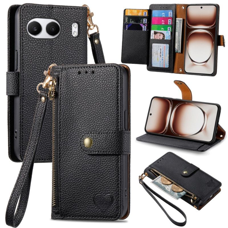 Etui Folio Oneplus Nord 4 Portfel Z Blokadą Rfid W Kształcie Serca