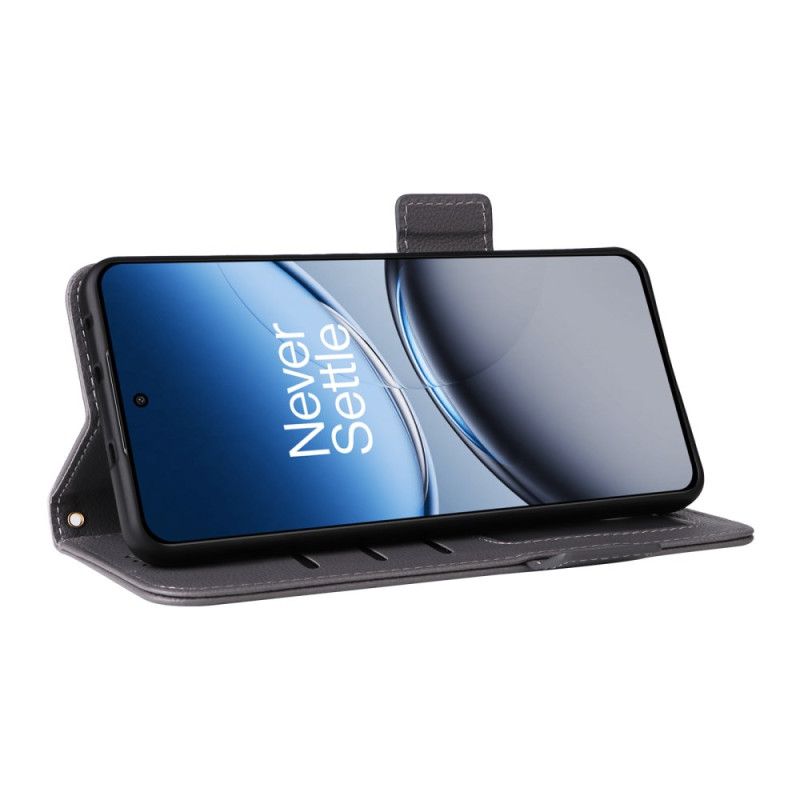Skórzany Futerał Oneplus Nord 4 Etui Na Telefon Pasek Ze Wzorem Liczi