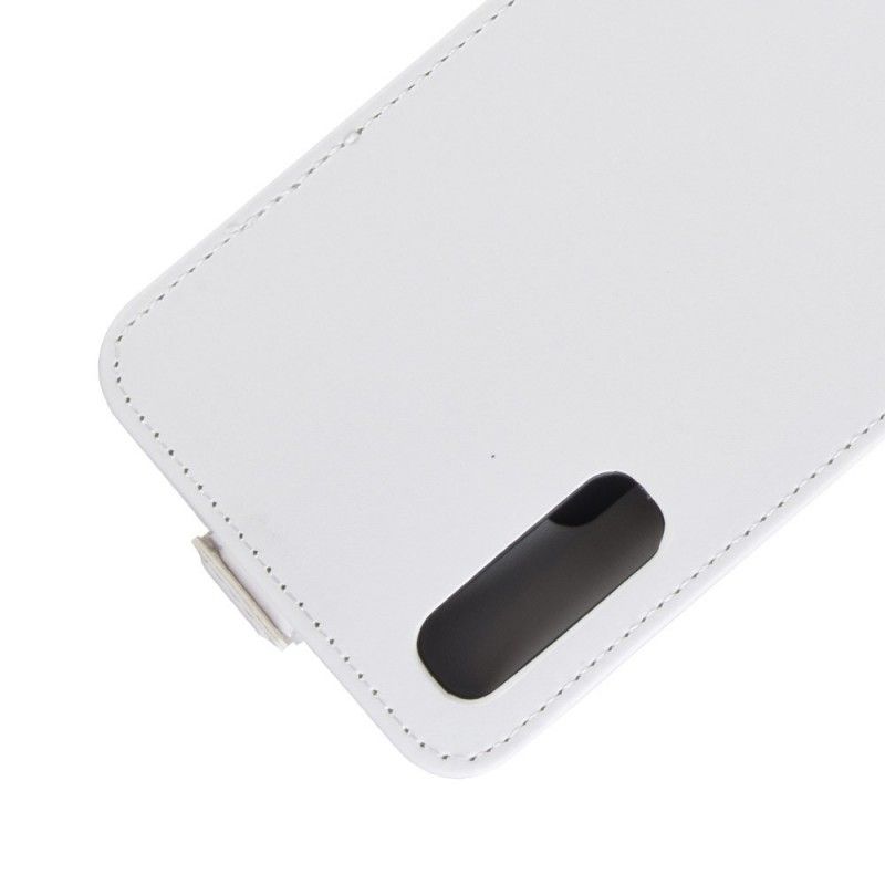 Etui Folio Samsung Galaxy A70 Biały Czarny Efekt Składanej Skóry Etui Ochronne