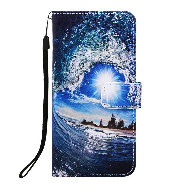 Etui Folio Samsung Galaxy A70 Granatowy Marzenia O Pejzażu Ze Stringami Etui Ochronne