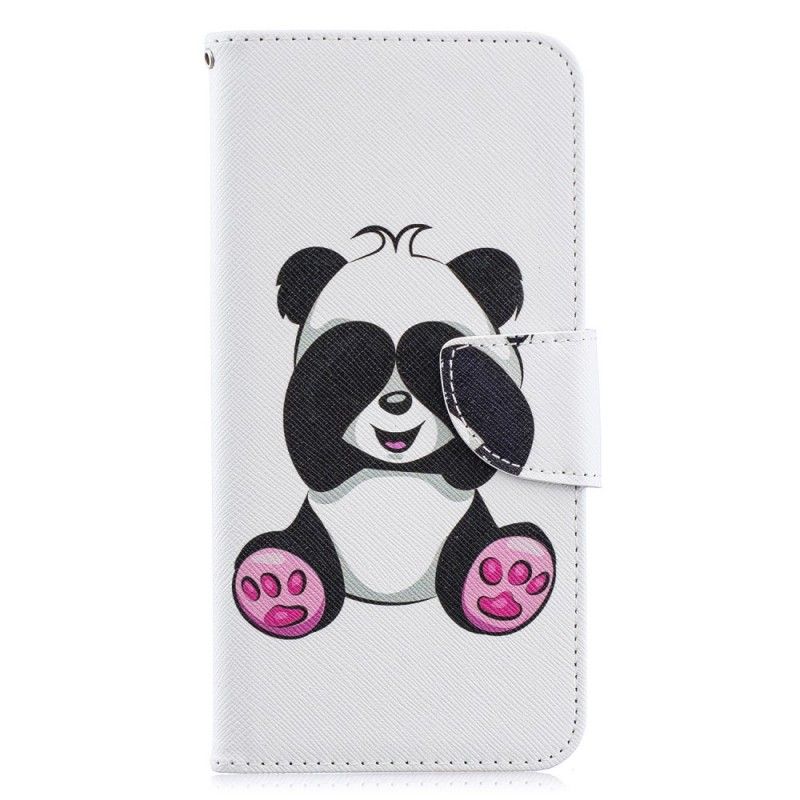 Etui Folio Samsung Galaxy A70 Zabawna Panda Etui Ochronne