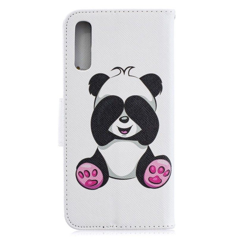 Etui Folio Samsung Galaxy A70 Zabawna Panda Etui Ochronne
