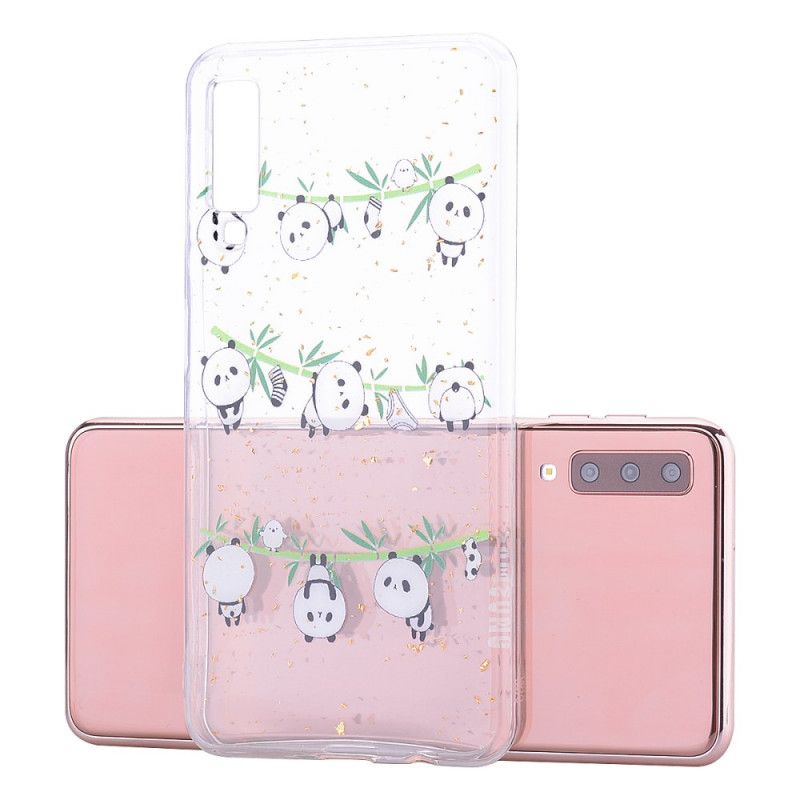 Etui Samsung Galaxy A70 Zabawne I Błyszczące Pandy