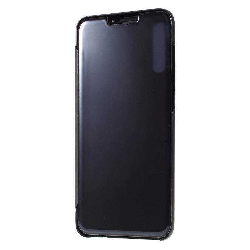 Zobacz Pokrywę Samsung Galaxy A70 Złoty Czarny Lustro I Efekt Skóry
