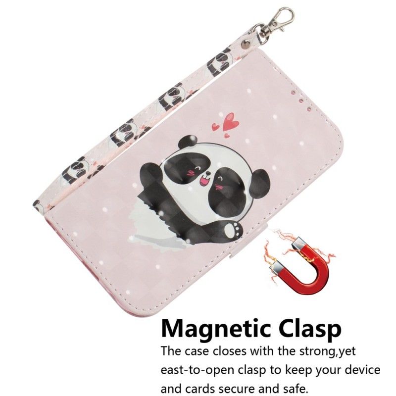 Etui Folio Sony Xperia 10 Plus Panda Love Ze Stringami Etui Ochronne