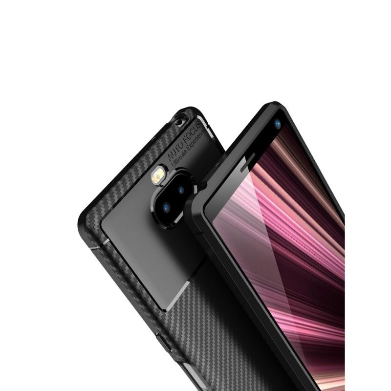 Futerały Sony Xperia 10 Plus Granatowy Czarny Ultra Drobny Węgiel