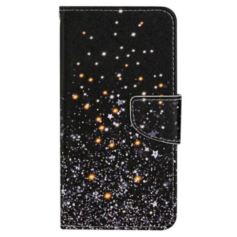 Etui Folio do Xiaomi 12T / 12T Pro z Łańcuch Czarny Pasek