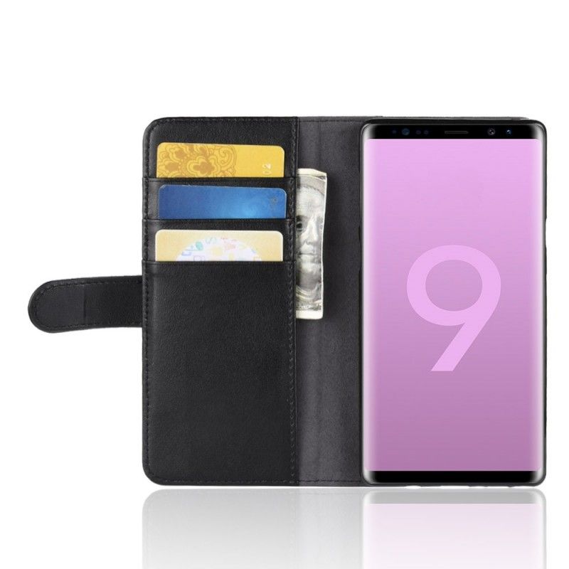 Etui Folio Samsung Galaxy Note 9 Brązowy Czarny Dwoina Skóry