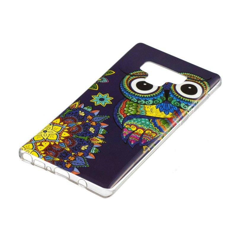 Etui Samsung Galaxy Note 9 Fluorescencyjna Sowa Mandala