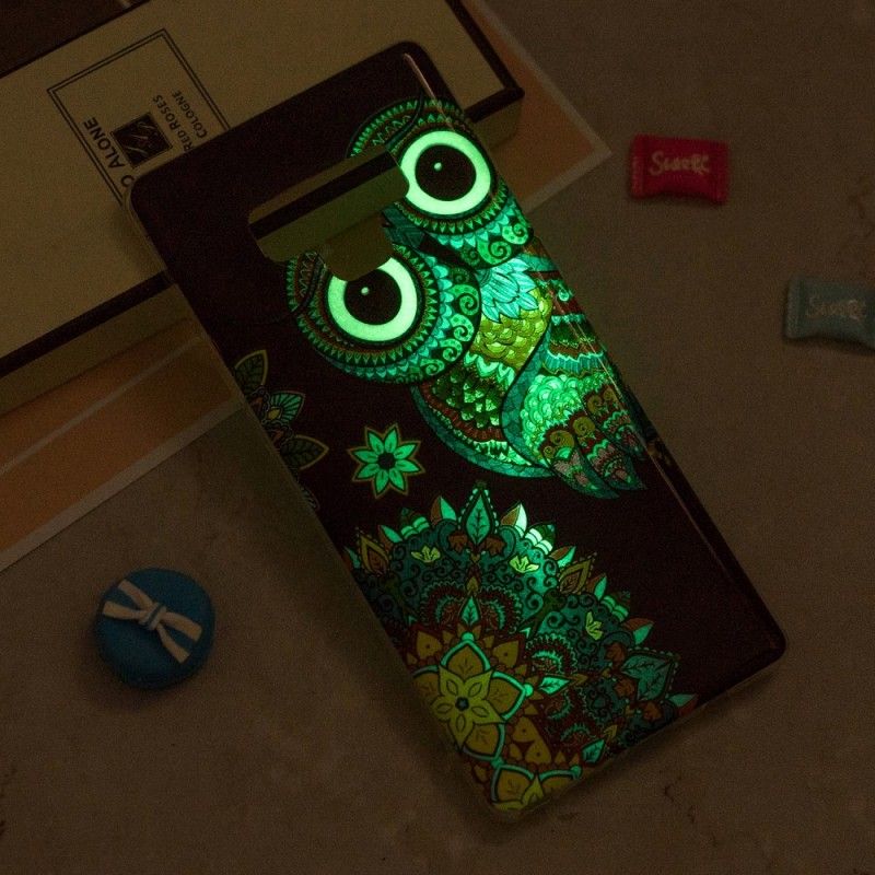 Etui Samsung Galaxy Note 9 Fluorescencyjna Sowa Mandala