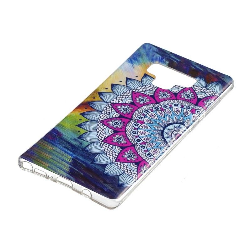 Etui Samsung Galaxy Note 9 Fluorescencyjna Sowa Mandala