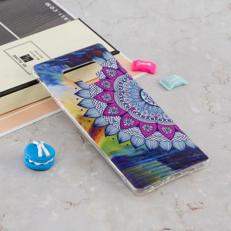 Etui Samsung Galaxy Note 9 Fluorescencyjna Sowa Mandala