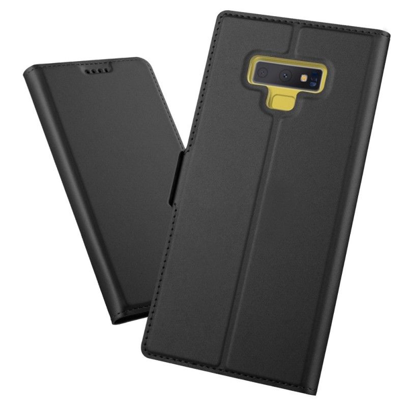 Flip Kotelot Samsung Galaxy Note 9 Złoty Etui Na Karty Z Efektem Skóry Etui Ochronne