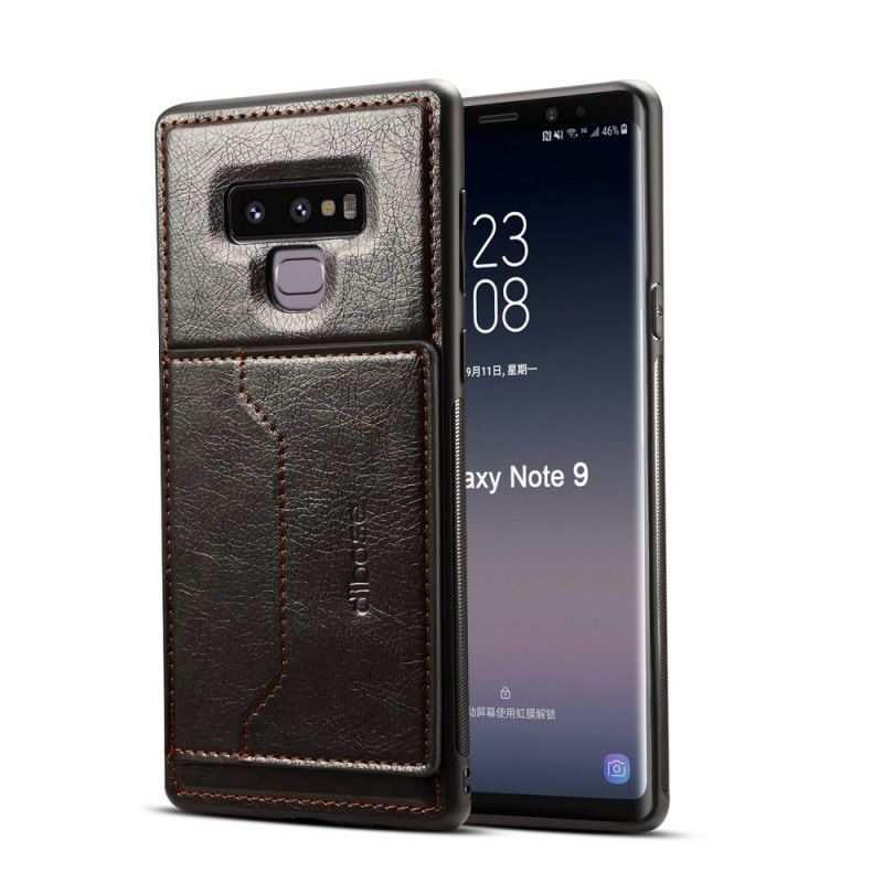 Futerały Samsung Galaxy Note 9 Czerwony Czarny Etui na Telefon Ultra Support Uchwyt Na Kartę