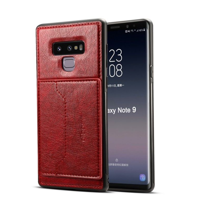 Futerały Samsung Galaxy Note 9 Czerwony Czarny Etui na Telefon Ultra Support Uchwyt Na Kartę