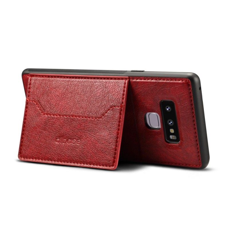 Futerały Samsung Galaxy Note 9 Czerwony Czarny Etui na Telefon Ultra Support Uchwyt Na Kartę