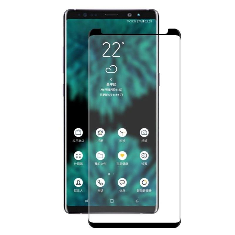 Zakrzywiona Osłona Ze Szkła Hartowanego 3D Samsung Galaxy Note 9 Przezroczysty Czarny