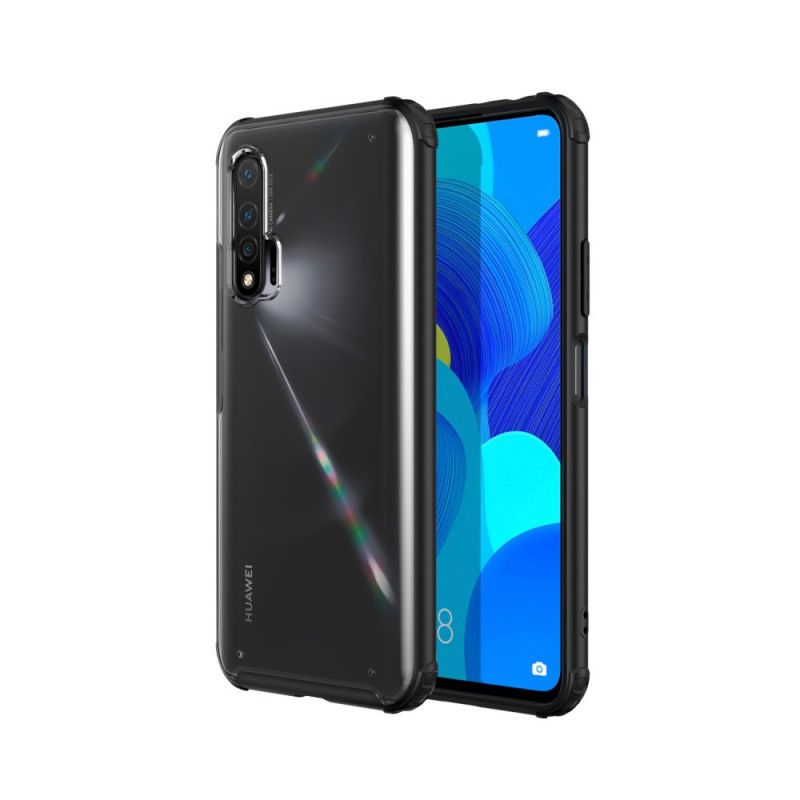 Futerały Huawei Nova 6 Biały Czarny Ochrona Przed Odciskami Palców