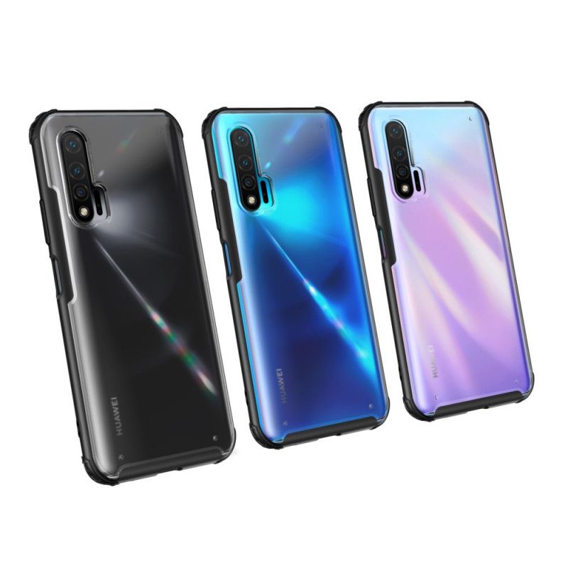 Futerały Huawei Nova 6 Biały Czarny Ochrona Przed Odciskami Palców