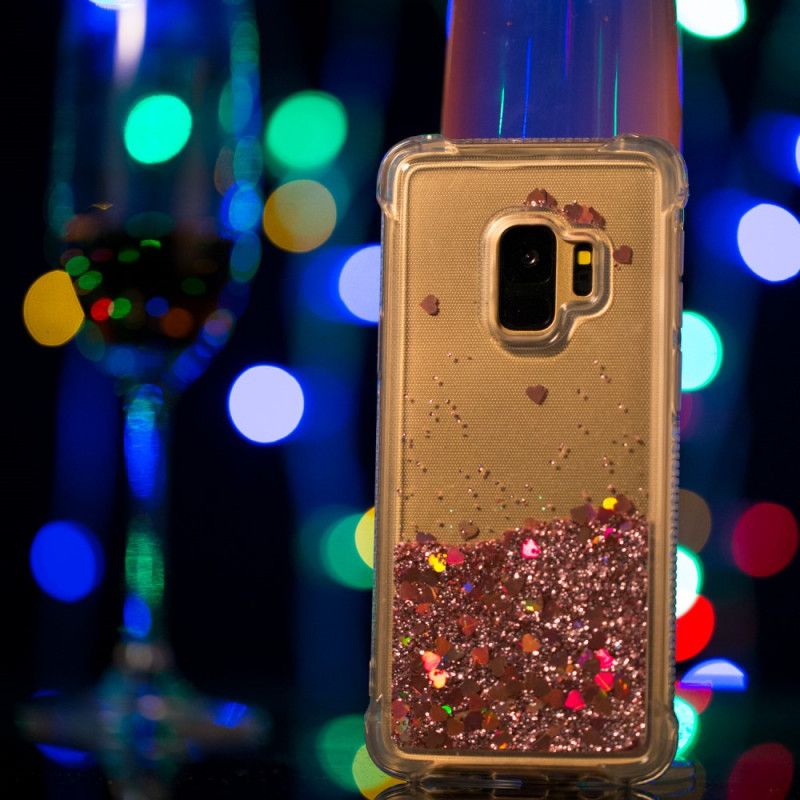 Etui Samsung Galaxy S9 Cyjan Jasnoniebieski Brokat Premium Etui Ochronne